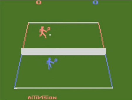 ↑ Atari2600のテニスゲーム。