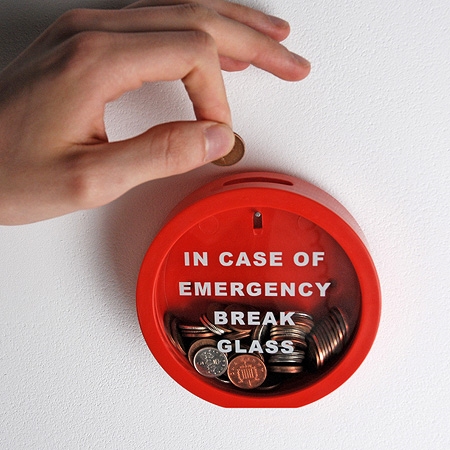 ↑ Emergency Break Glass Money Box