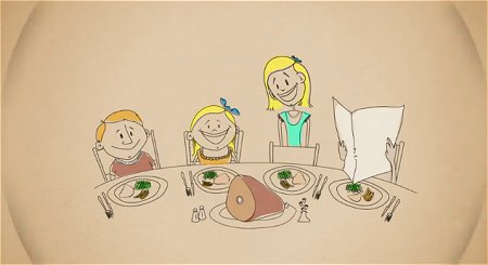 ↑ 呼んでもなかなか来なかった子供達も、デジタルで呼び出されてご馳走に上機嫌<