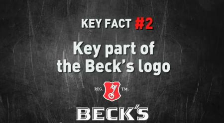 ↑ 「BECK'S」のロゴにもカギが使われている