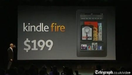↑ イギリスのテレグラフ紙によるKindle Fire(キンドルファイア)発表会取材動画。