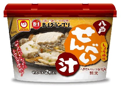 ↑ マルちゃん カップ 八戸せんべい汁 しょうゆ味