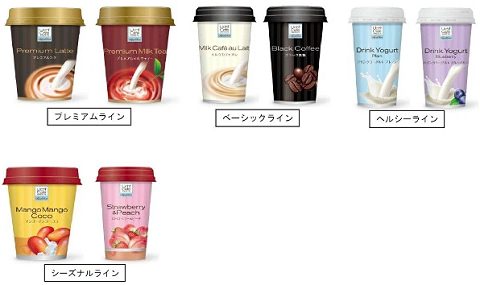 ↑ 今回発売されるチルドカップドリンク