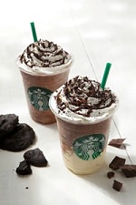 チョコレート クッキー クランブル フラペチーノ with ホワイト チョコレート プディング