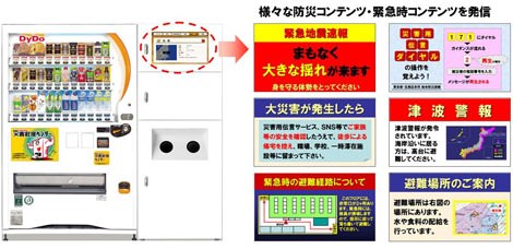 ↑ 音声付デジタルサイネージ一体型自販機