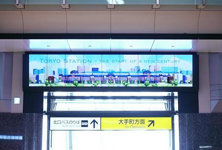 ↑ 一歩引いて北ドームを見たところ(上)と個々のTOKYO MARU-VISION(下)