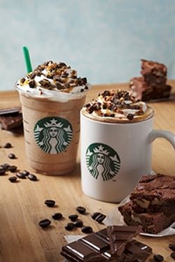 ↑ 「チョコレート ブラウニー モカ」「チョコレート ブラウニー モカ フラペチーノ」