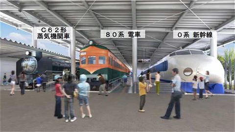 ↑ 展示車両「プロムナード配置」イメージ