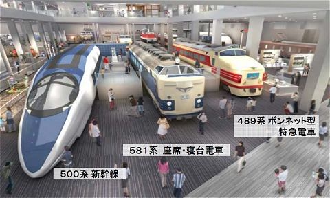 ↑ 展示車両「本館配置」イメージ