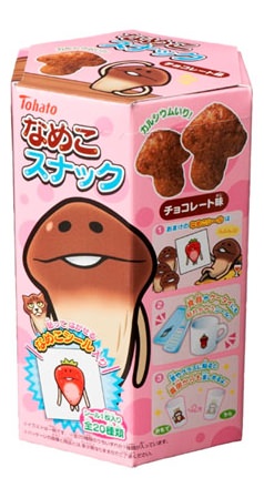 ↑ なめこスナック チョコレート味(リニューアル版)