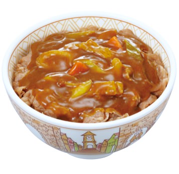 ↑ カレー南蛮牛丼