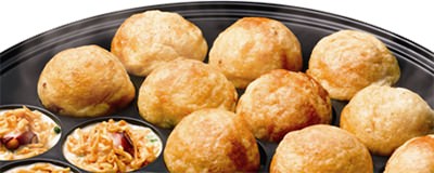 ↑ 完成予想図。左側には作成過程のたこ焼の姿も