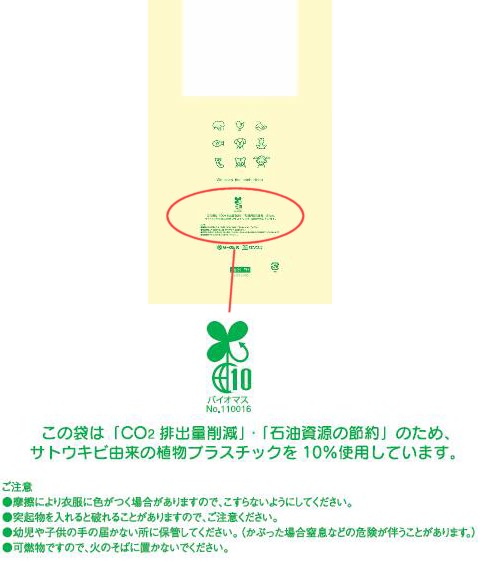↑ レジ袋 デザインイメージ