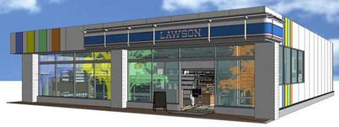 ↑ 社会健康に貢献するフラッグシップ店舗、ローソン久が原一丁目店(イメージ)