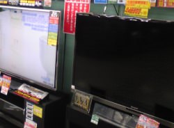 大型テレビの売り場