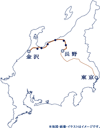 北陸新幹線路線図