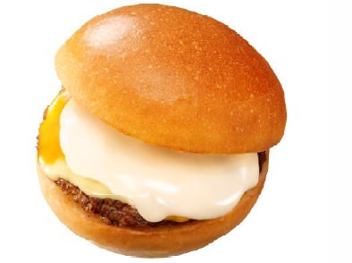 ↑ とろーりフォンデュ仕立ての絶品チーズバーガー