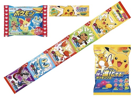 ↑ 「ポケットモンスター XY」を題材とした菓子群