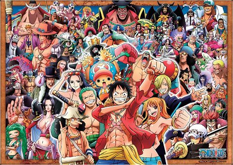 ↑ ワンピースビッグタオル(上)と悪魔の実 能力者大集合ポスター(下)