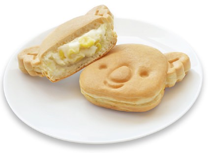 ↑ 粒コーン入りの「コアラのマーチ焼<十勝粒コーンクリーム>」