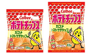 ↑ ポテトチップス カゴメトマトケチャップ味