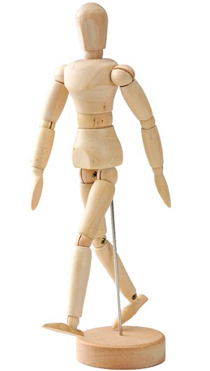 ↑「24日で夢がかなう☆最強まんが描き方BOX」に同梱されているデッサン人形。高さは22センチ