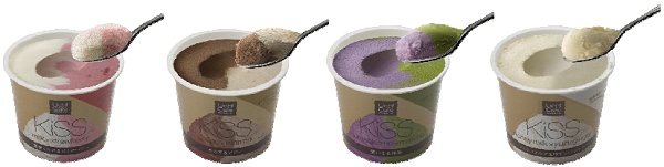 ↑ 左から「濃厚ミルク&ストロベリー」「カカオ&マロン」「紫いも&抹茶」「ハニーミルク&ゆずジンジャー」