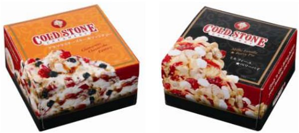 ↑ 「コールド・ストーン・クリーマリー グラマラスチーズケーキファンタジー」(左)と「コールド・ストーン・クリーマリー ミルフィーユ★ベリーパイ」(右)