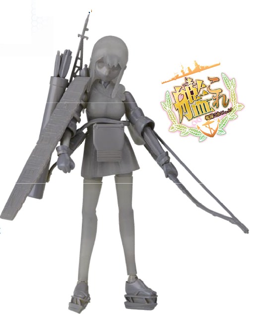 ↑ ミクロマンアーツ…艦これくしょん-艦これ- 正規空母 赤城(価格未定、今春発売予定、全高約10センチ)(写真は原型。実商品は彩色済み)
