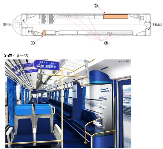 ↑ 内装レイアウトとイメージ