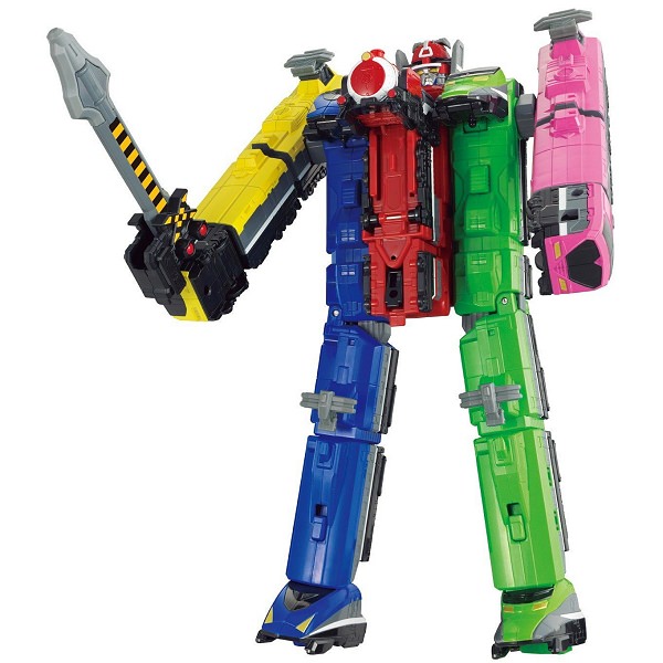↑ トッキュウレッシャー・フミキリケン(上)とDXトッキュウオー(下)