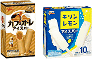 「カフェオーレアイスバー」「キリンレモンアイスバー」