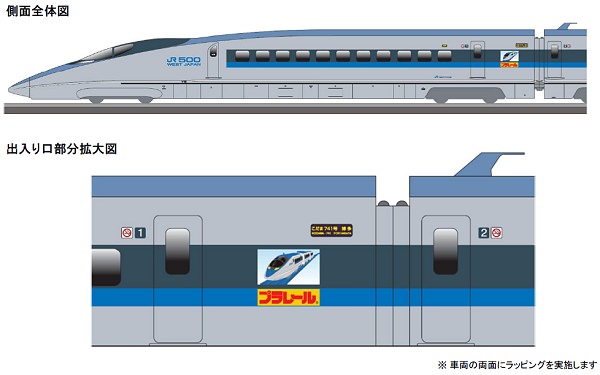 ↑ プラレールカーのラッピング(イメージ)