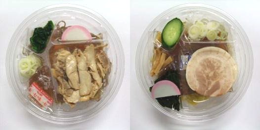 ↑ 左から「冷たい鳥そば」「山形風冷たいラーメン」