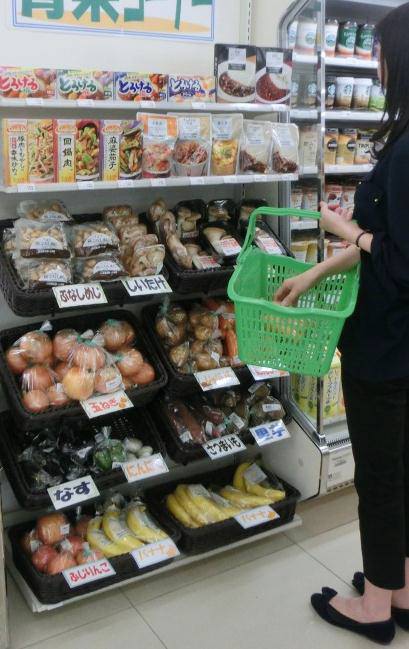 ↑ 野菜販売専用の常温ゴンドラ(例)