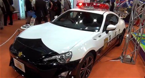 ↑ 先日開催されたおもちゃショーにも登場した、実車版の「トミカ警察 トヨタ86パトロールカー」。