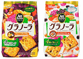 「オールレーズングラノーラ・ハニーナッツ味」「オールレーズングラノーラ・ミックスベリー味」
