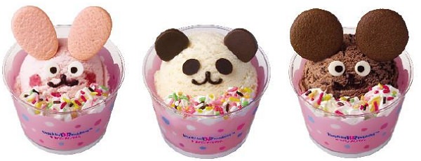 ↑ 左からうさぎ、ぱんだ、くま