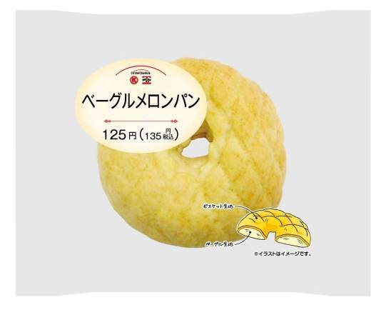 ↑ ベーグルメロンパン・商品パッケージ