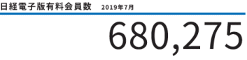 日経新聞電子版の有料会員数