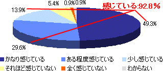 景気の落ち込み・不況を、身近なところでは、どのくらい感じていますか