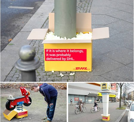 「DHLはあなたのそばに」的広告