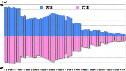 DSの年齢階層別ユーザー数(2009年1月)