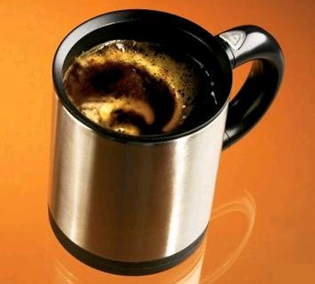 自動かきまぜ装置付マグカップ「The Self-Stirring Mug.」