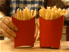 サンプルのポテトと本物のポテトメールイメージ