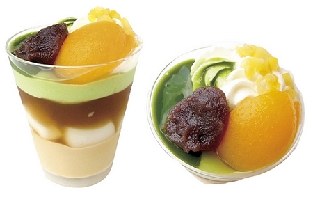 ↑ 「お茶パフェ(抹茶&ほうじ茶)」