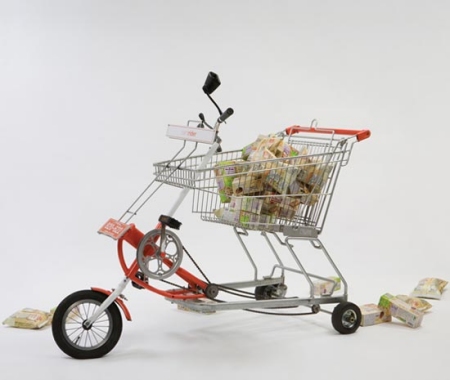 ↑ 買い物かご自転車