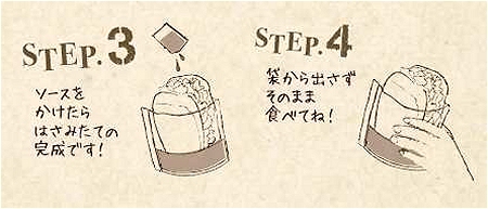 ↑ 食べ方の工程