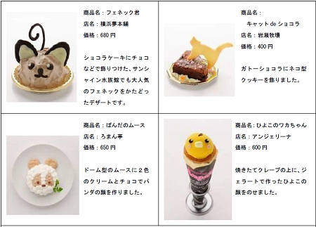 ↑ どうぶつデザートたち(一部)