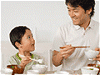 親子で夕食
